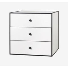 49 White Frame Box with 3 Drawers by Lassen