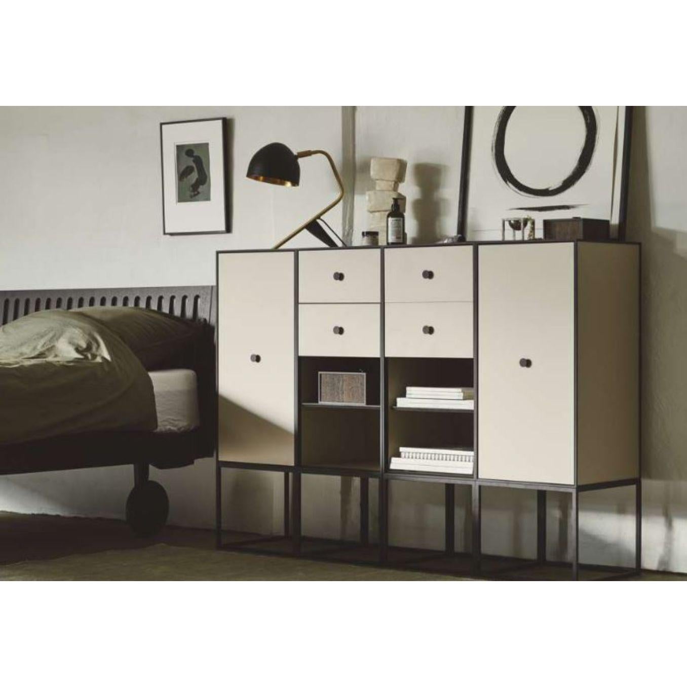 Modern 49 White Frame Sideboard Trio by Lassen For Sale