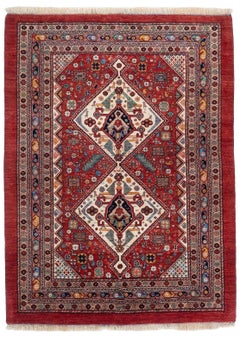 4'9" x 6'4" Antique Turkish Qashqai Tribal Hand-Knotted Wool Area Rug