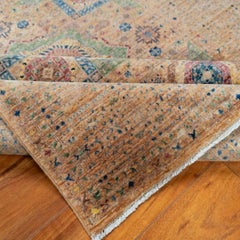 4'9" x 6'7" – Handgeknüpfter afghanischer Teppich aus Mamluke-Wolle – Klassischer Teppich mit geometrischem Muster