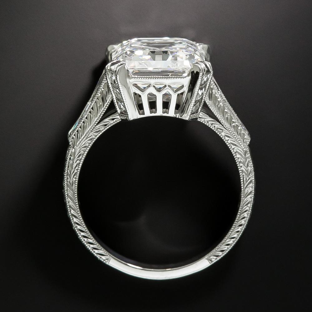 4.90 Carat Emerald-Cut Diamond Engagement Ring, GIA I SI2 In New Condition For Sale In San Francisco, CA