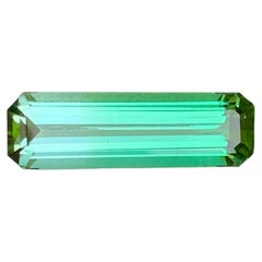 4.90 Carat Natural Loose Bicolor Tourmaline Stone Emerald Cut Afghan Gemstone