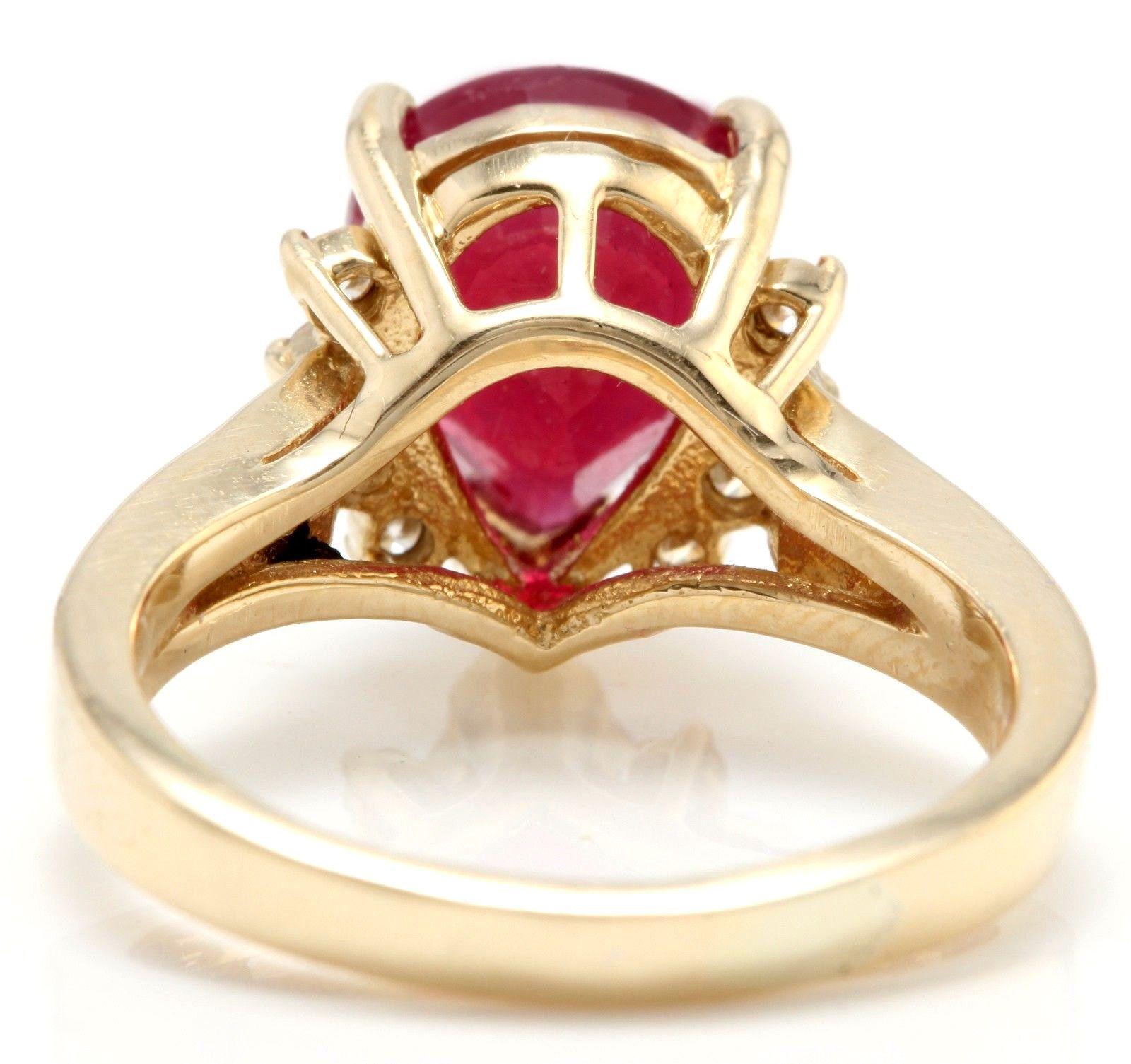 red ruby gold ring