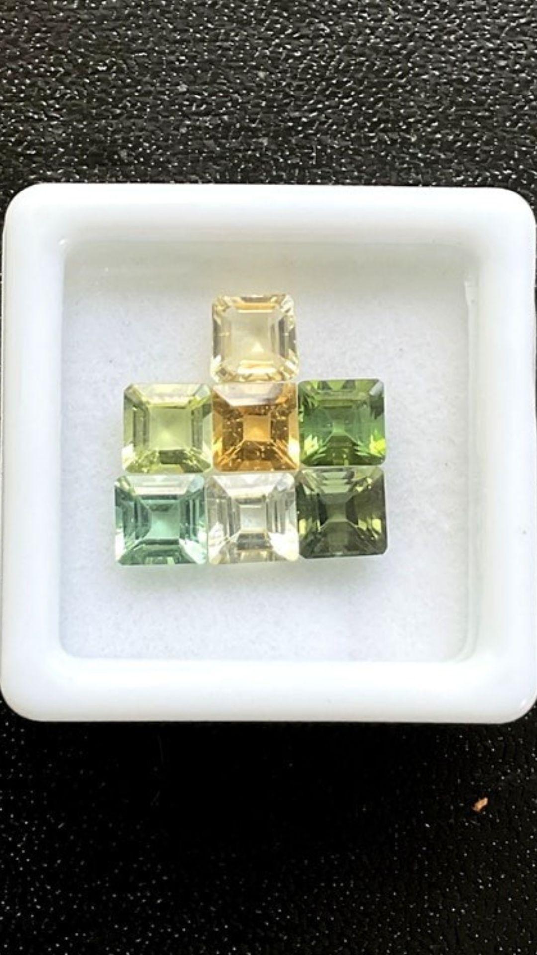4.90 Carats Mix Match Tourmaline Pair, Multi Color Tourmaline Square Cut In New Condition For Sale In Jaipur, RJ