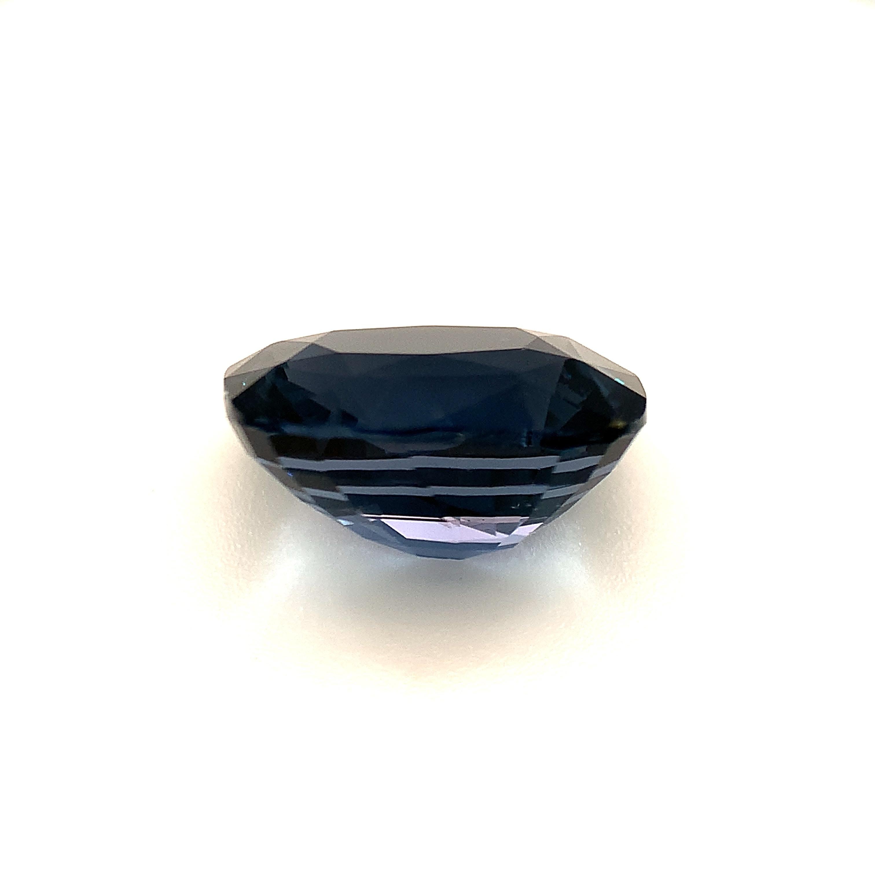 4.90 Carat Blue Spinel Cushion, Unset Loose Gemstone, GIA Certified 1