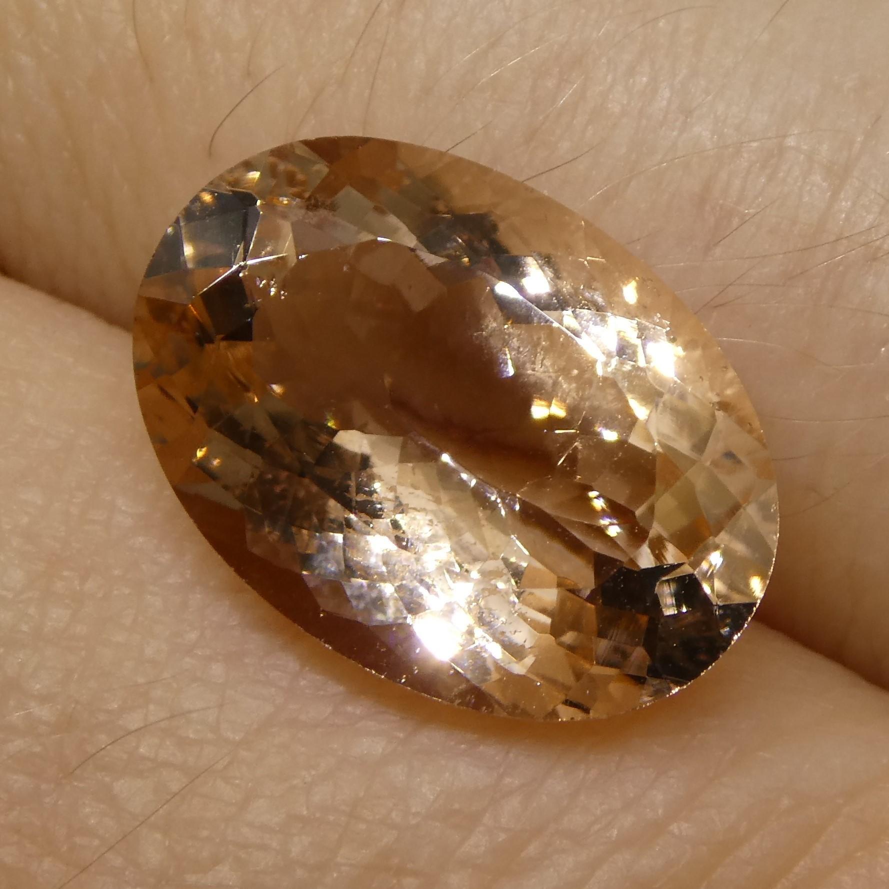 4.90ct Oval Morganite For Sale 1