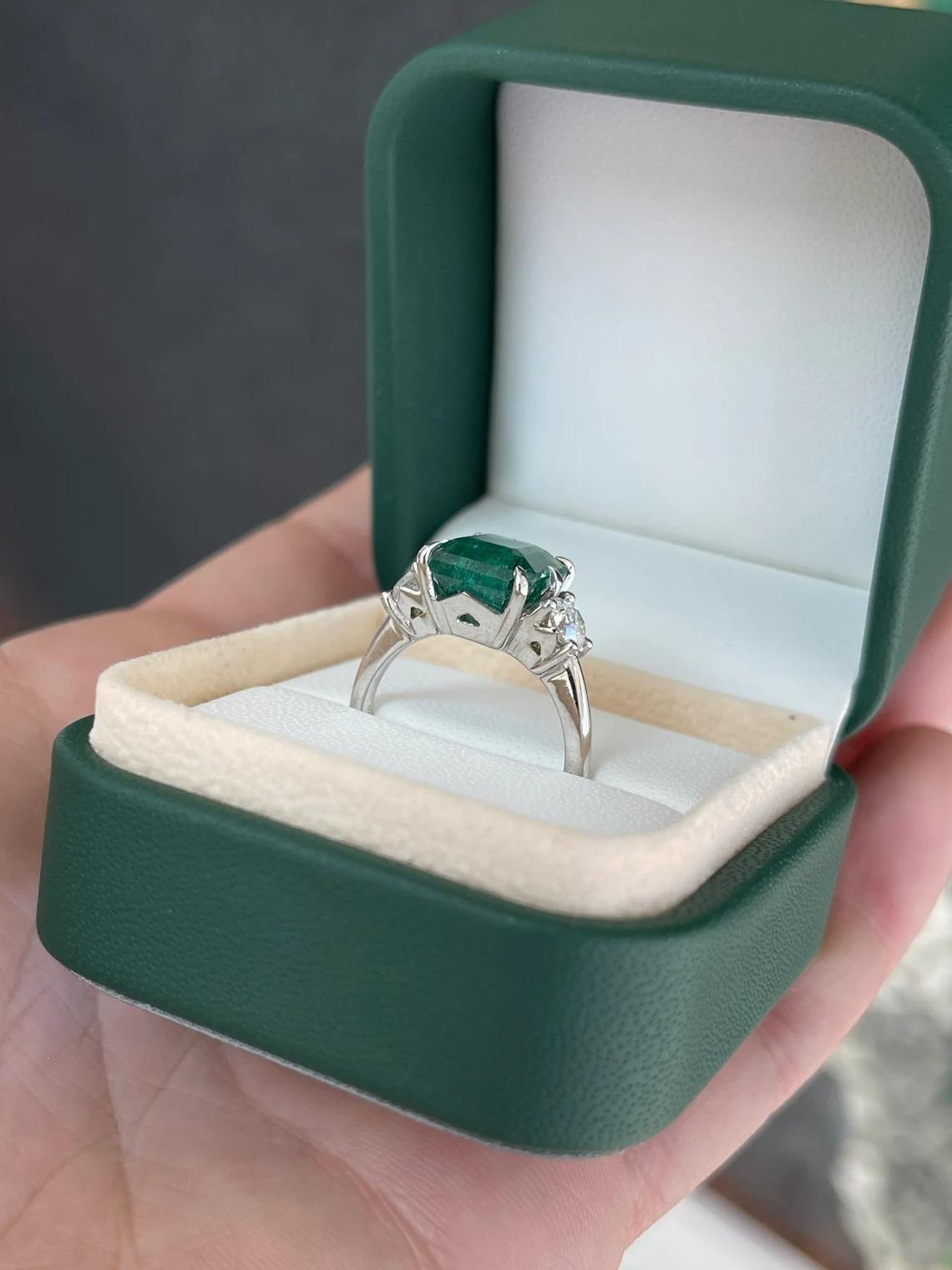 6 prong emerald cut ring