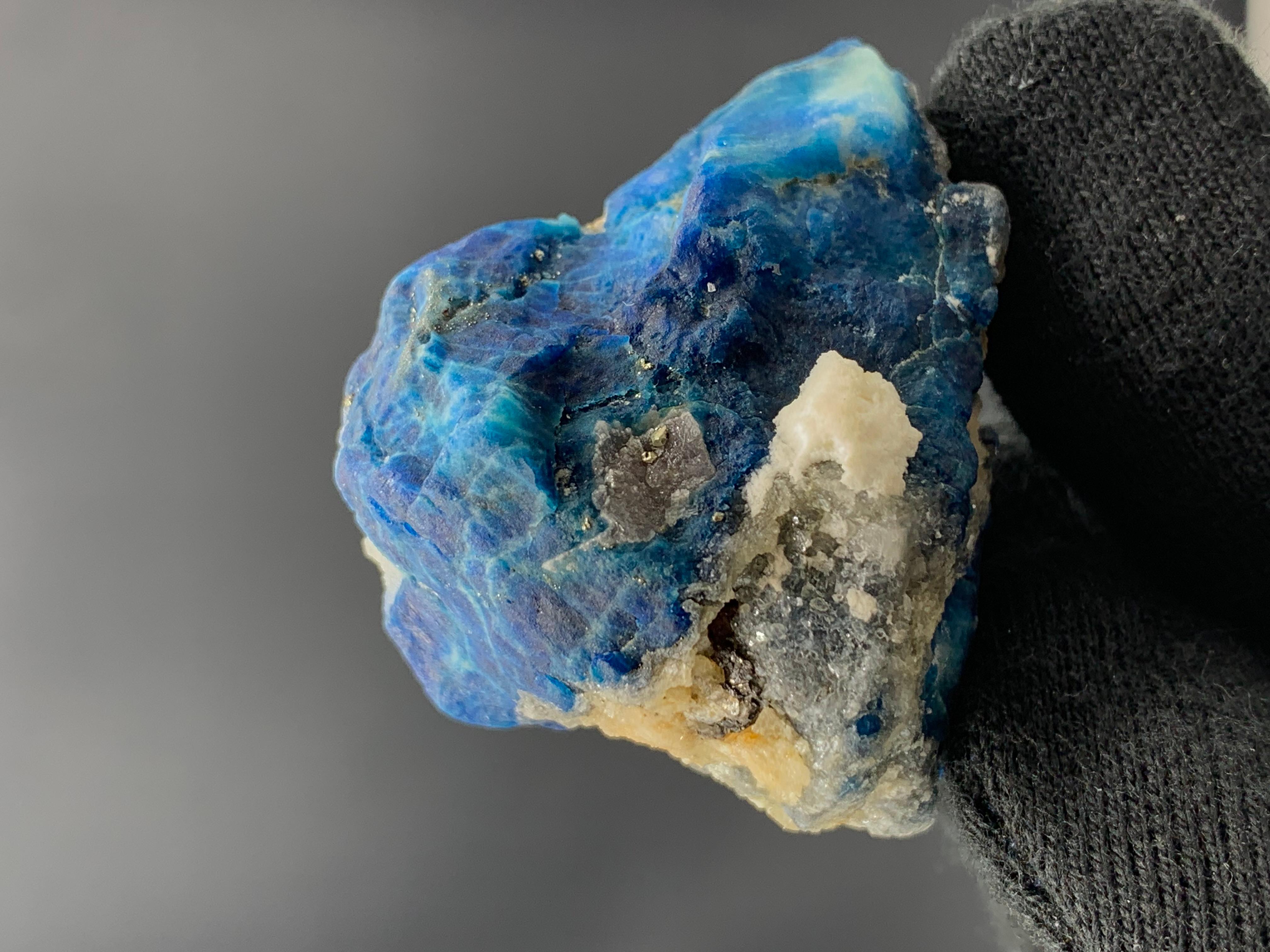 49.11 Gram Lovely Rare Afghanite Specimen From Afghanistan 

Weight: 49.11 Gram 
Dimension: 3.8 x 4.4 x 3.1 Cm 
Origin : Afghanistan 

Afghanite is named for Afghanistan, the country where it was first discovered. It's a head-turner with amazing