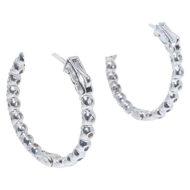 4.92 Carat Diamond Earrings For Sale