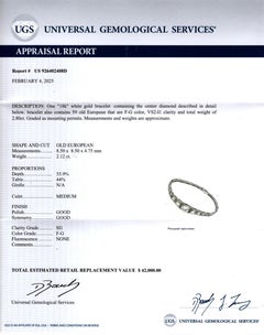 4.92 Carat Exquisite Art Deco Diamond Bracelet