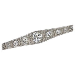4.92 Carat Exquisite Art Deco Diamond Bracelet