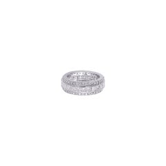 Eternity-Ring mit 4,92 Karat natürlichem Diamant G SI 18K Weißgold Breite 7 mm