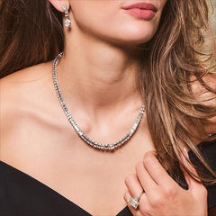 49.28 carats Emerald Cut Diamond Riviera Necklace (GIA)