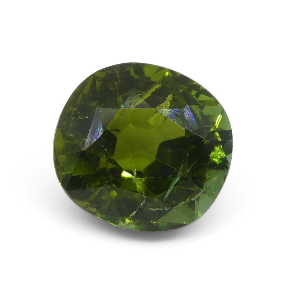 4.92ct Cushion Green Tourmaline from Brazil For Sale 7