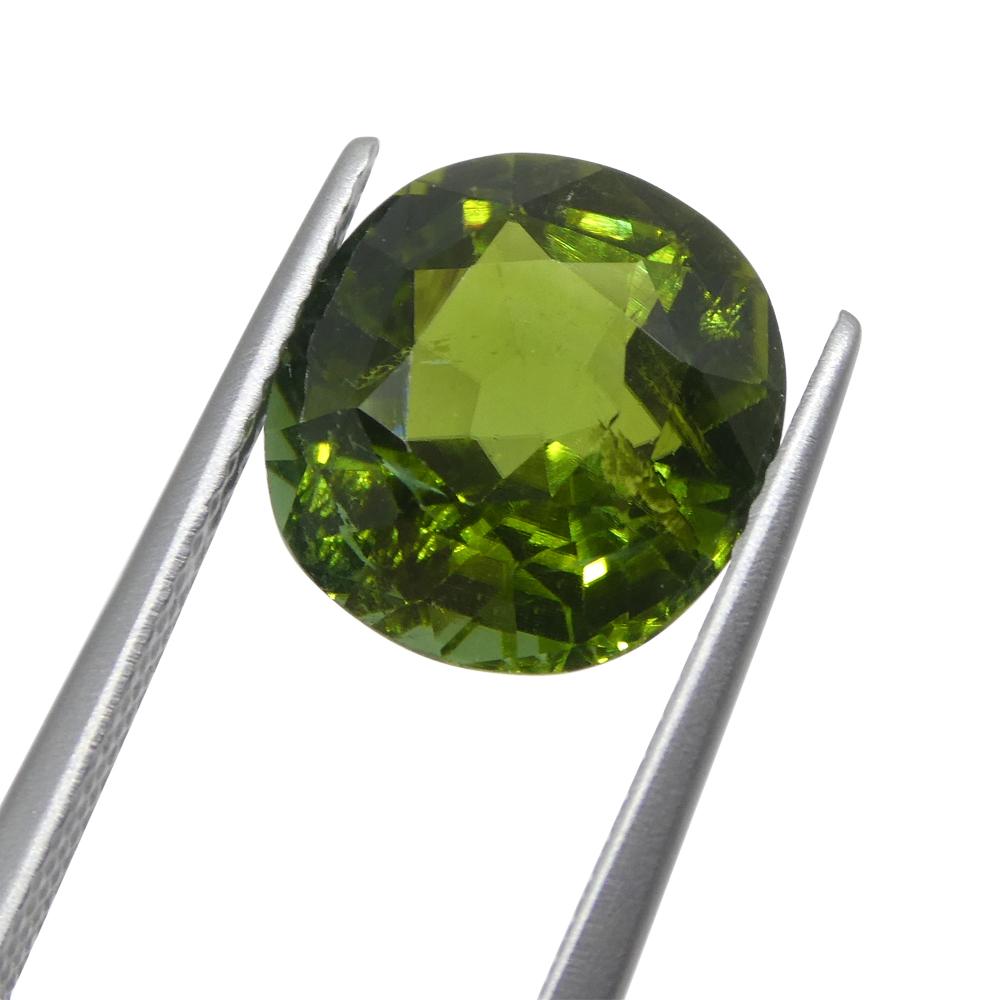 4,92ct Kissen Grüner Turmalin (Brillantschliff) im Angebot