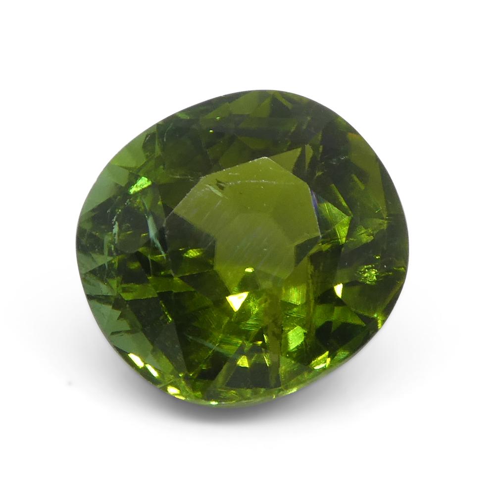 4.92ct Cushion Green Tourmaline from Brazil For Sale 1
