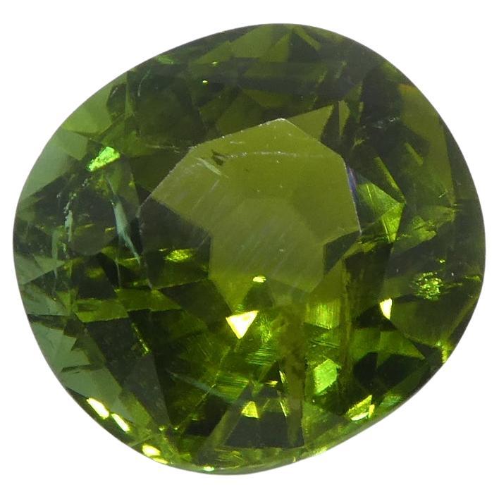 4.92ct Cushion Green Tourmaline from Brazil For Sale