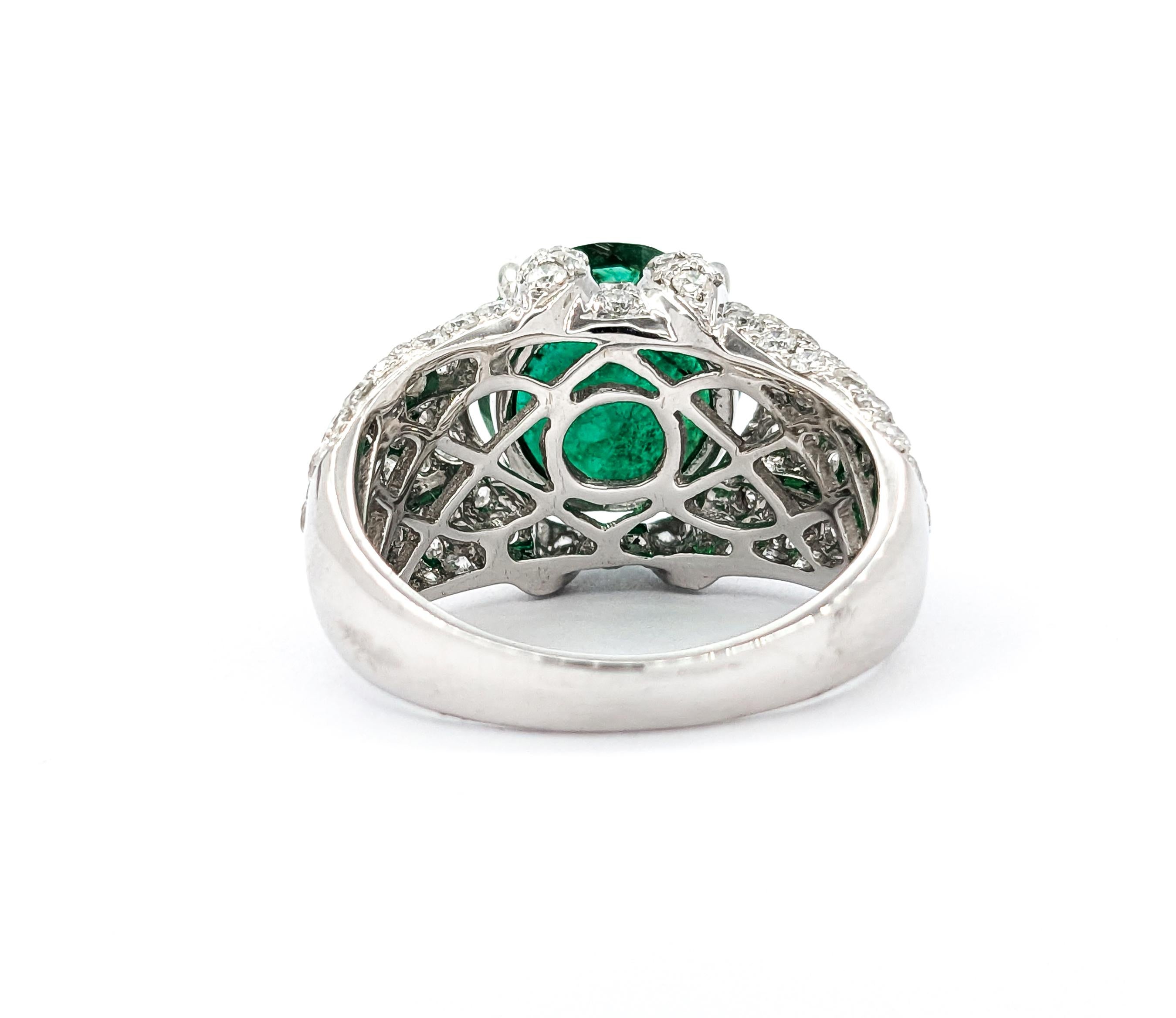 4,92ct natürlicher Smaragd & 1,91ctw Diamantring in Weißgold 4