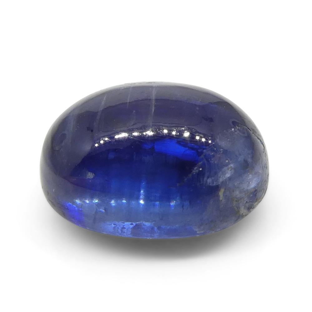 4.92ct Oval Cabochon Blue Kyanite from Brazil  For Sale 6