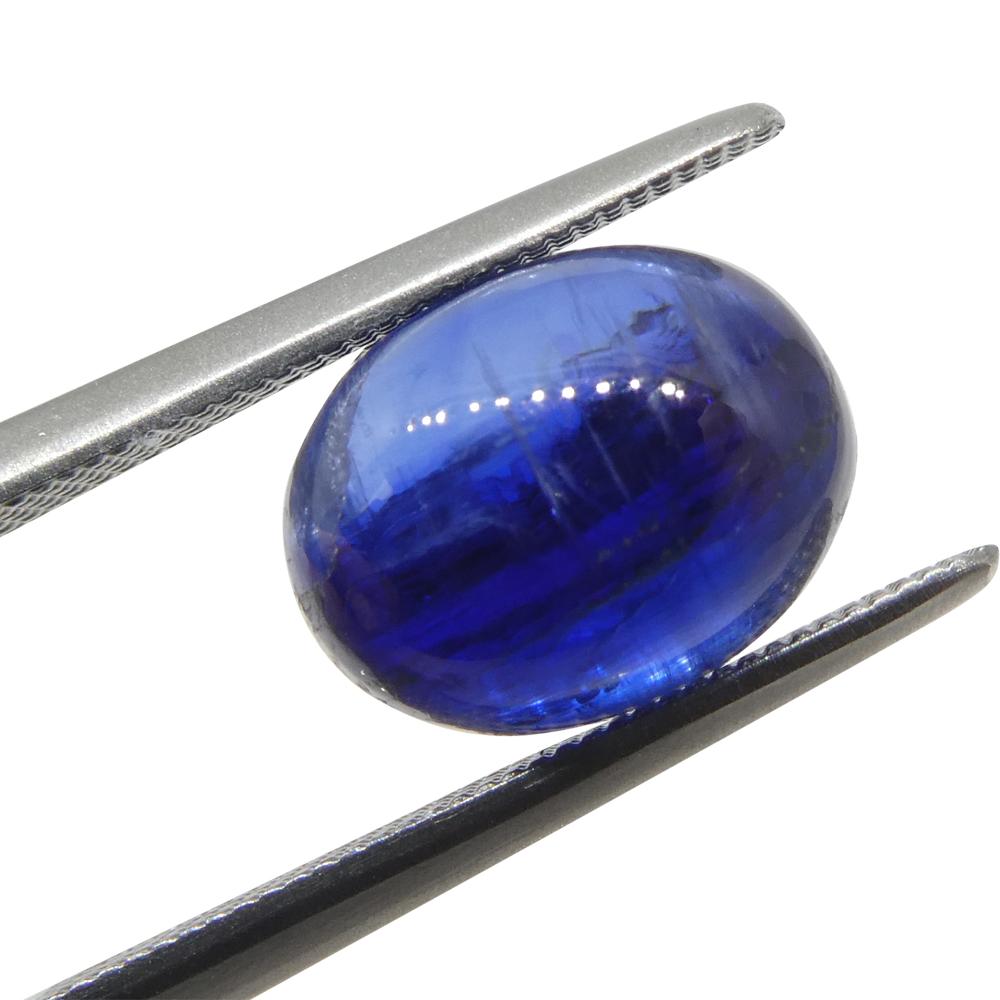 4.92ct Oval Cabochon Blue Kyanite from Brazil  For Sale 8