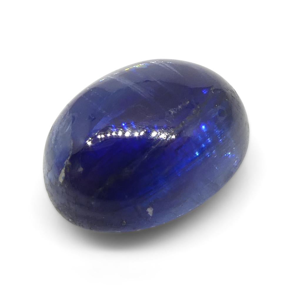 4.92ct Oval Cabochon Blue Kyanite from Brazil  For Sale 4