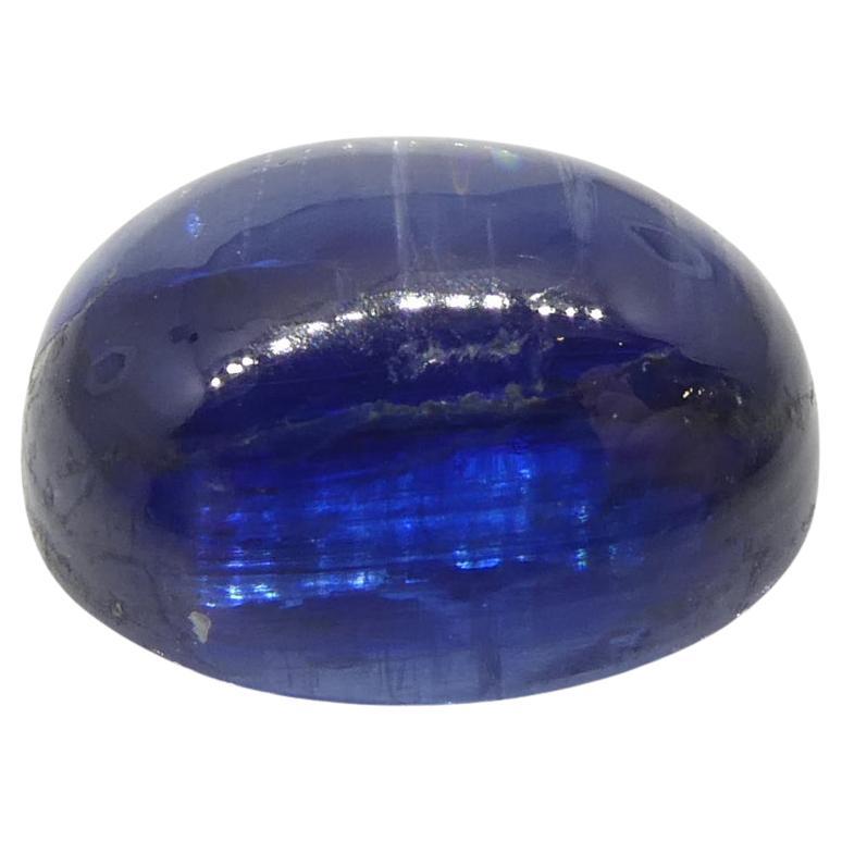 4.92ct Oval Cabochon Blue Kyanite from Brazil 