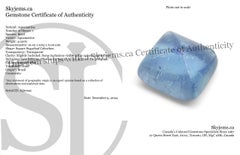 4.92ct Square Sugarloaf Cabochon Blue Aquamarine from Brazil