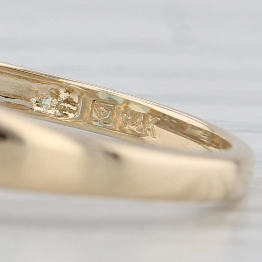 Anello con 3 pietre di fluorite da 4,92 carati in oro giallo 14k con accenti di diamanti, misura 9,25 in vendita 2
