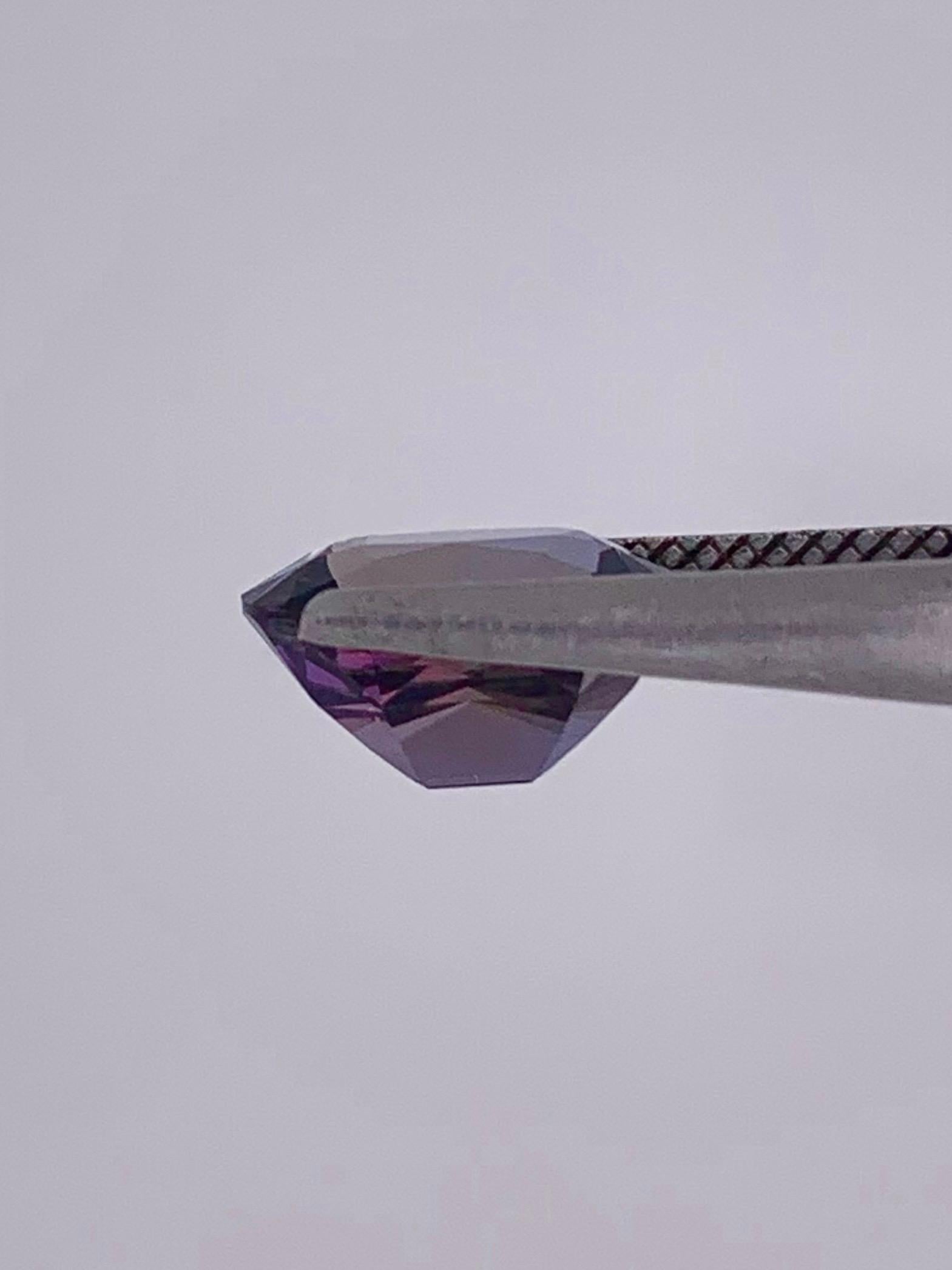 4,93 Carati Rara Tanzanite non riscaldata zoisite marrone rosato Bi colore in vendita 10