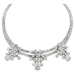 49.36 Carat Diamond Cluster Necklace