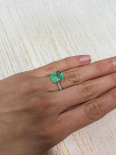 4.93ct Colombian Emerald Classic Cut Genuine May Birthstone 11x9mm Green Gem