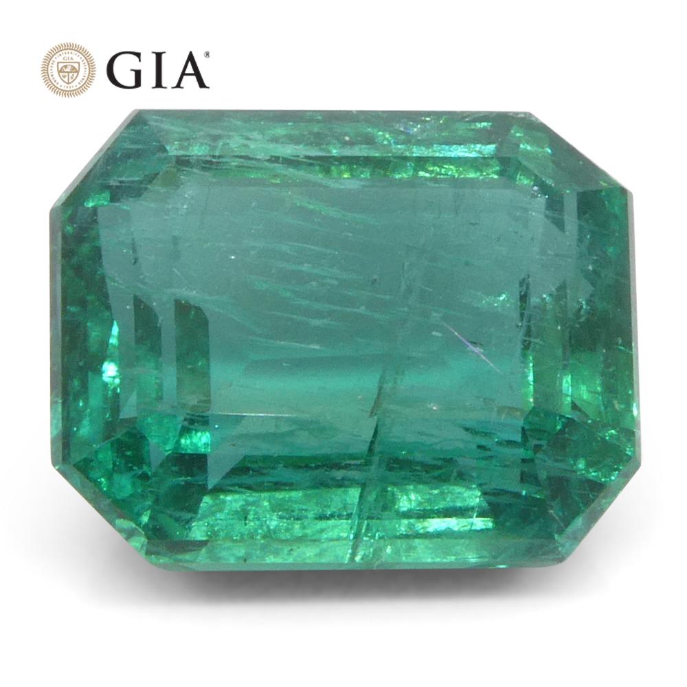 Achteckiger grüner Smaragd im Smaragdschliff, 4,93 Karat, GIA-zertifizierter Zambia (F2) im Angebot 7