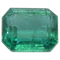 4.93ct Octagonal/Emerald Cut Green Emerald GIA Certified Zambia (F2)