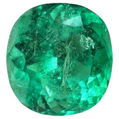 4,94 Karat feiner grüner kolumbianischer Smaragd - Chivor Cushion Cut echter Edelstein