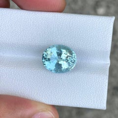 4.94 carats Blue Aquamarine Stone Oval Cut Natural African Gemstone