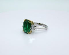 4.95 Carat Emerald Diamond Ring
