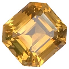 4,95 Carati di Citrino Arancione Geologico Sciolto Taglio Asscher Gemma Brasiliana Naturale