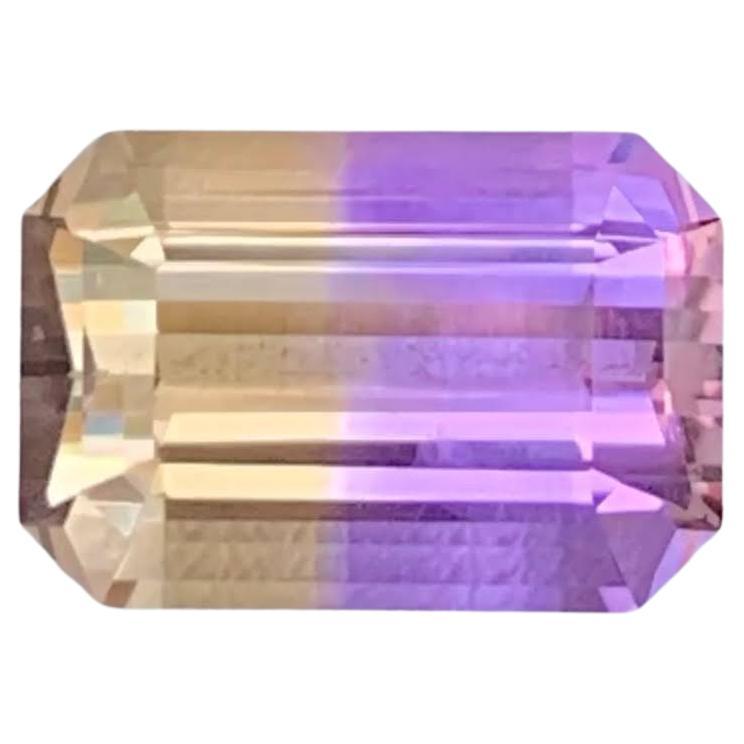 4.95 Karat Natürlicher Loser Bi Color Ametrine Stein Smaragd Schliff Bolivianischer Edelstein