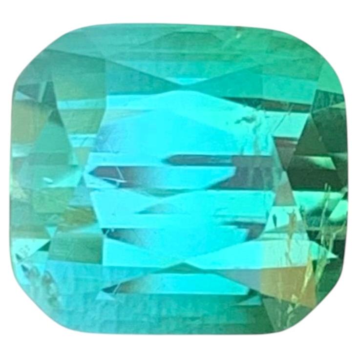 4.95 Carat Natural Loose Blue Green Tourmaline Cushion Cut Gemstone