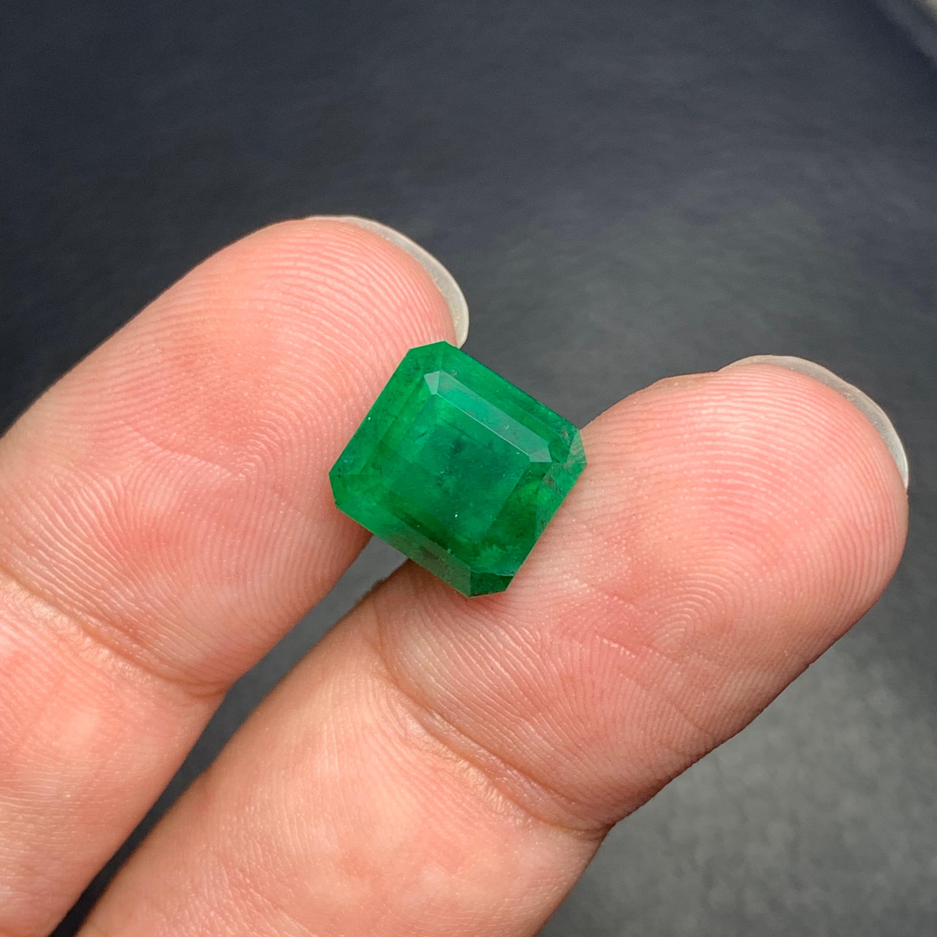4.95 Carat Natural Loose Emerald Gemstone From Swat, Pakistan For Sale 4