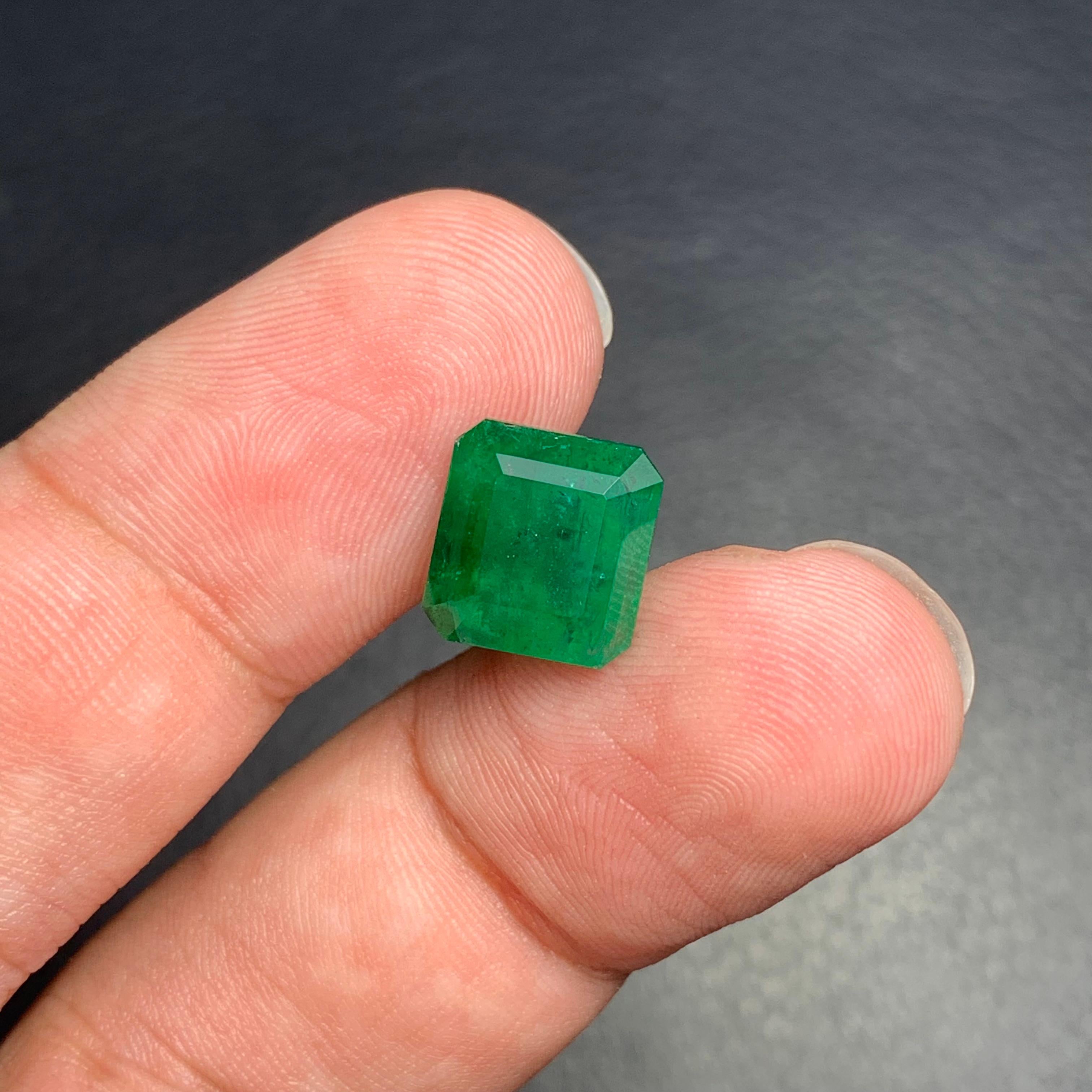 4.95 Carat Natural Loose Emerald Gemstone From Swat, Pakistan For Sale 5
