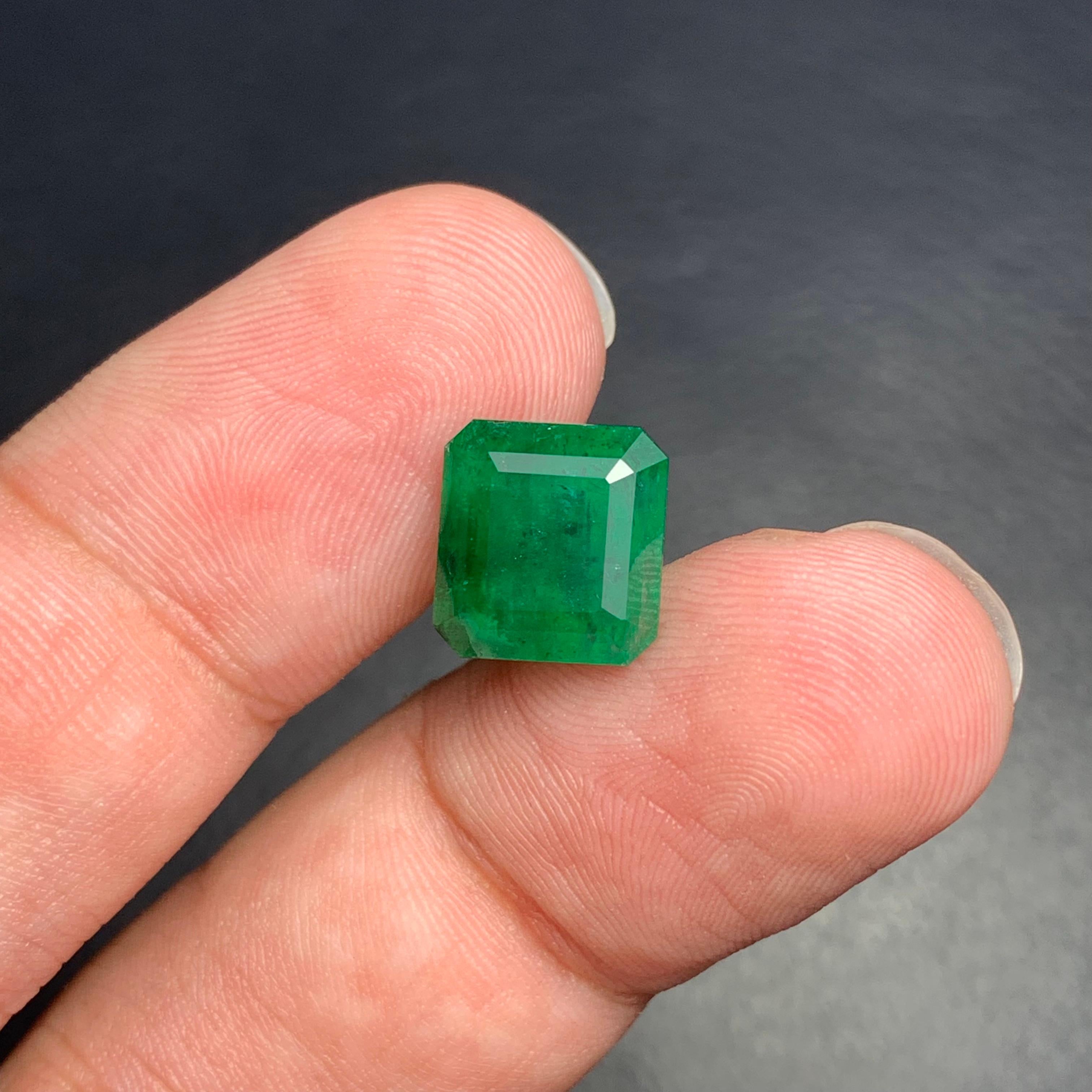 4.95 Carat Natural Loose Emerald Gemstone From Swat, Pakistan For Sale 1