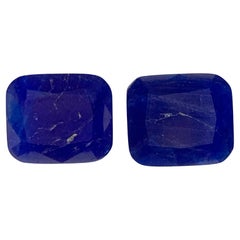 4.95 Carat Natural Loose Hauyne Pair Cushion Shape Gemstone
