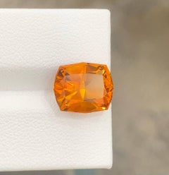 4.95 Carat Natural Loose Madeira Citrine Cushion Fancy Cut Portuguese Gemstone