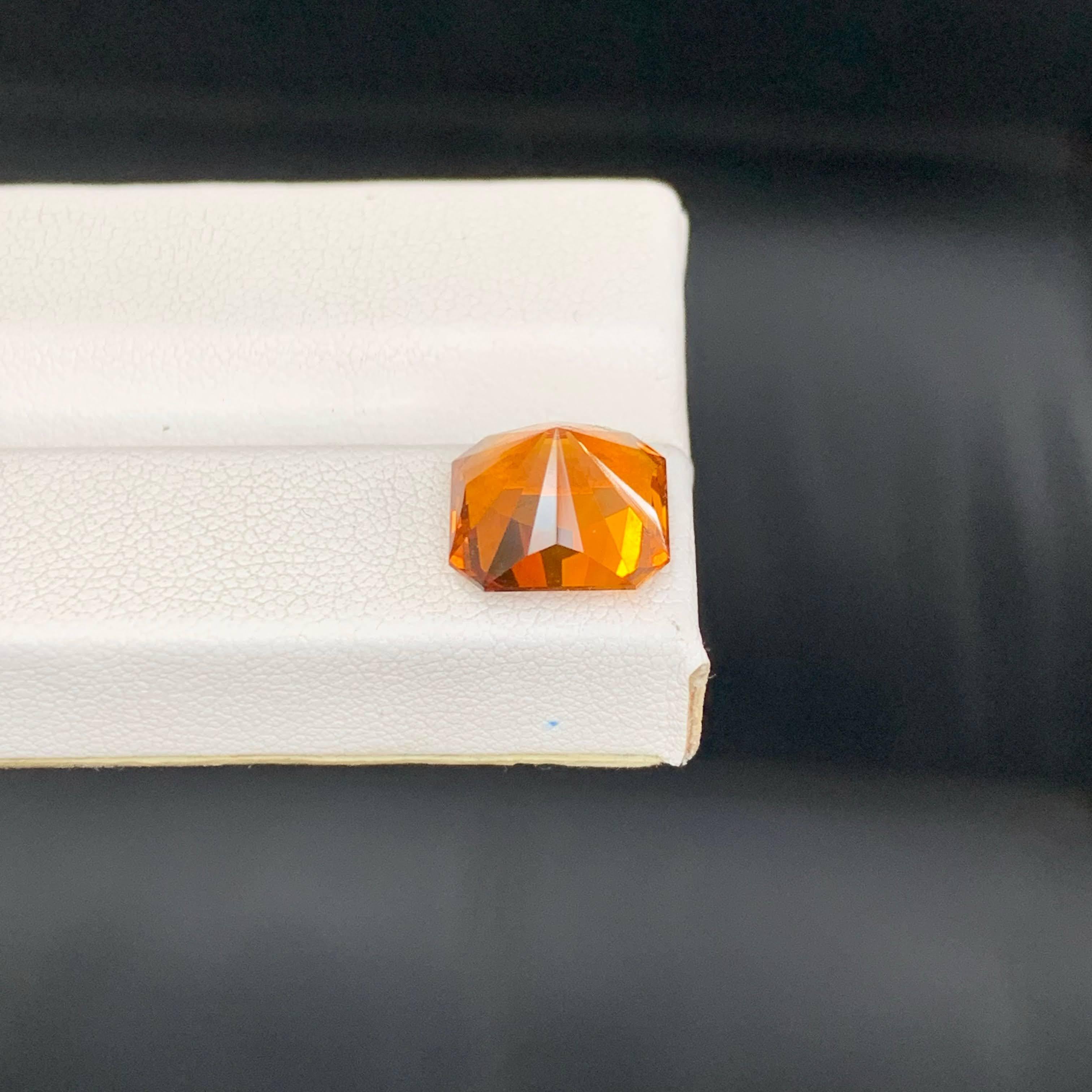 Modern 4.95 Carat Natural Loose Madeira Citrine Fancy Cushion Cut Brazilian Gemstone For Sale