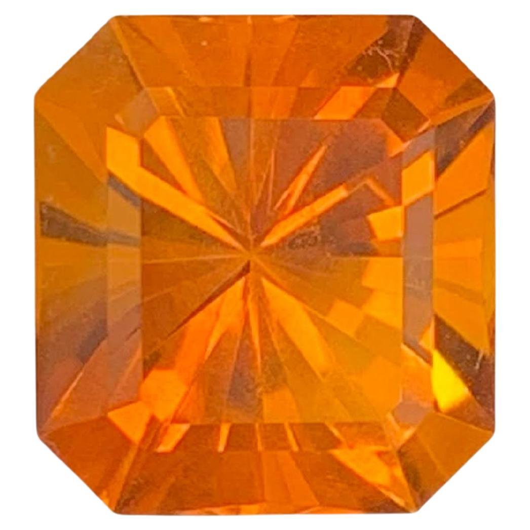 4.95 Carat Natural Loose Madeira Citrine Fancy Cushion Cut Brazilian Gemstone