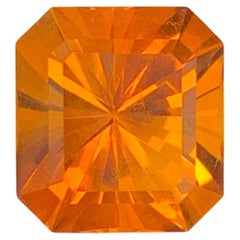 4.95 Carat Natural Loose Madeira Citrine Fancy Cushion Cut Brazilian Gemstone