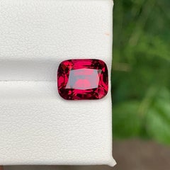 Granate rojo rosado suelto natural de 4.95 quilates talla cojín Piedra preciosa de Tanzania