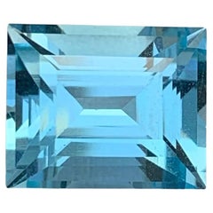 4.95 Carat Natural Loose Sky Topaz Stone Baguette Cut African Gemstone