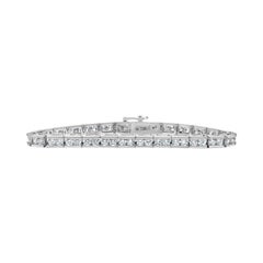 4.95 Carat Total Round Brilliant Cut Diamond Channel-Set Tennis Bracelet
